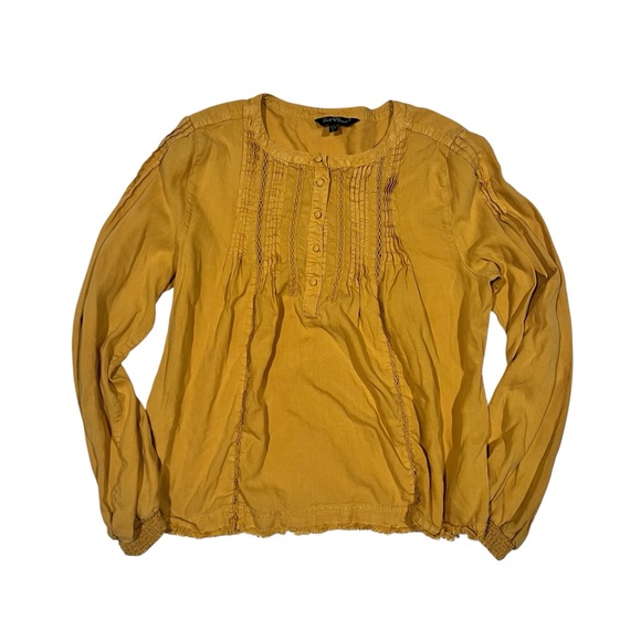 Velvet Heart Tops - Velvet Heart Mustard Yellow Blouse | Women’s Size L